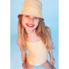 Chapeau anti uv réversible fleurs jaunes - 4-8 ans