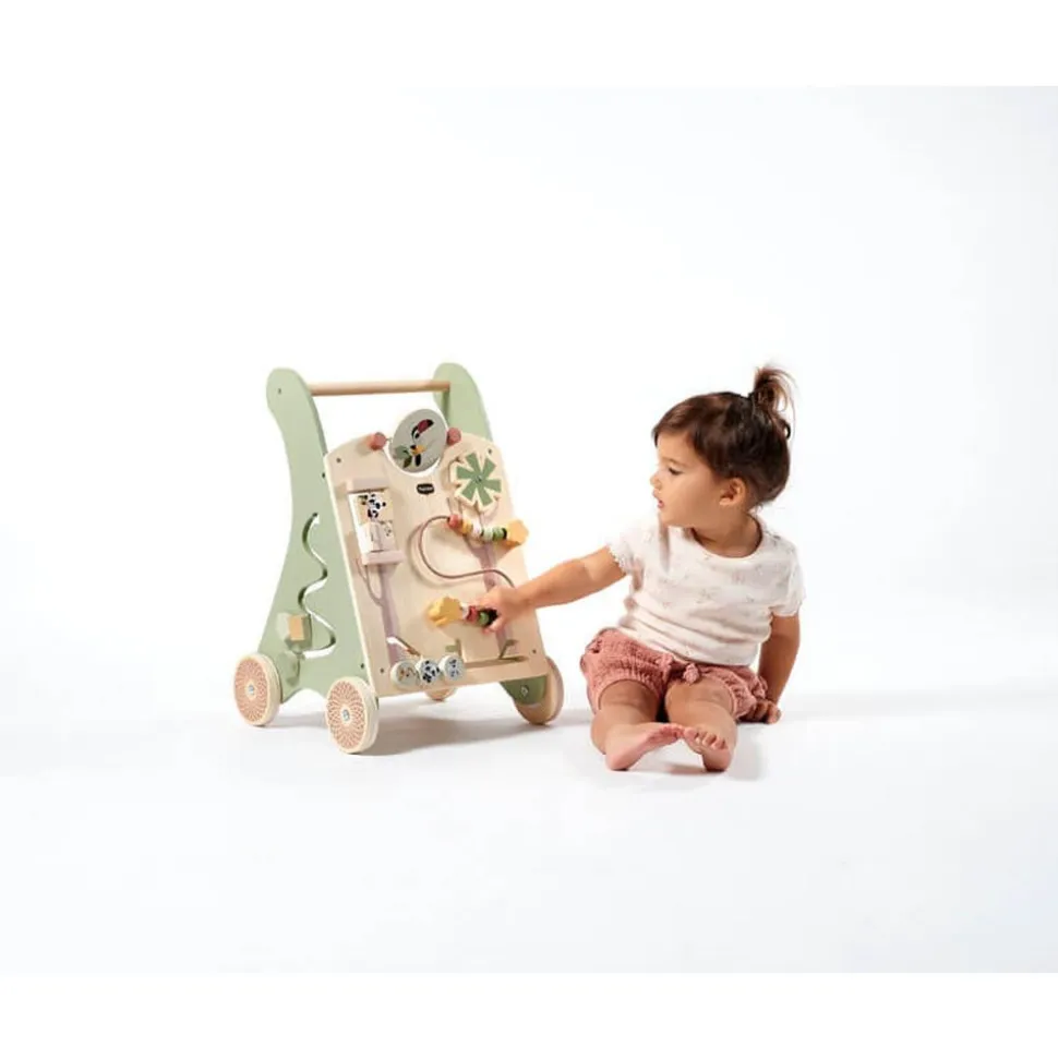 Chariot de marche en bois- boho chic