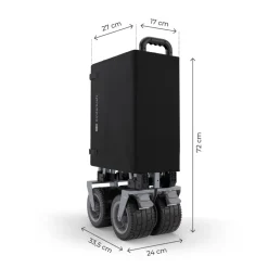 Chariot de transport pliable rollster noir