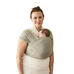 Écharpe de portage aura en tissu tricoté olive diamonds
