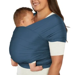 Écharpe de portage aura en tissu mesh bleu nuit