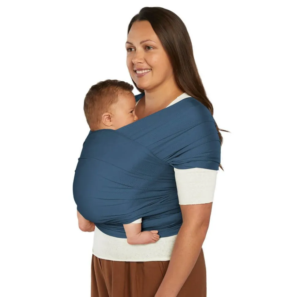 Écharpe de portage aura en tissu mesh bleu nuit