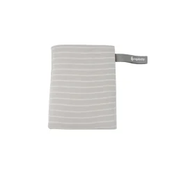 Écharpe de portage aura en tissu tricoté gris rayé