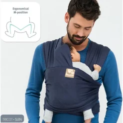 Écharpe de portage tricot-slen bio black