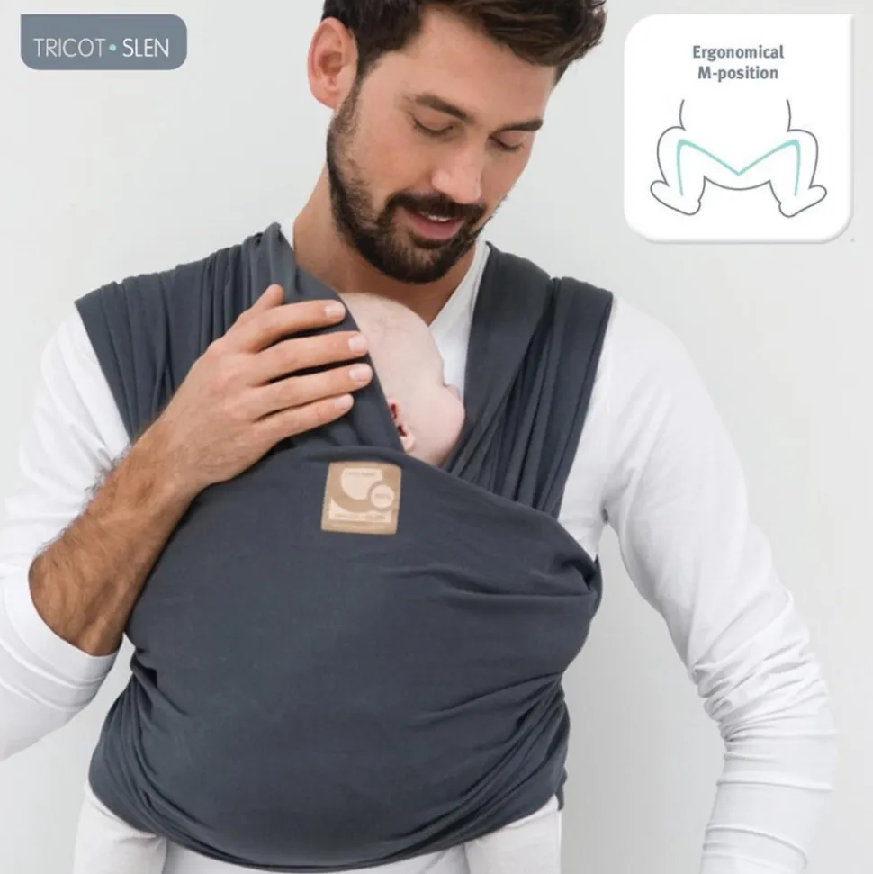 Écharpe de portage tricot-slen bio dark grey