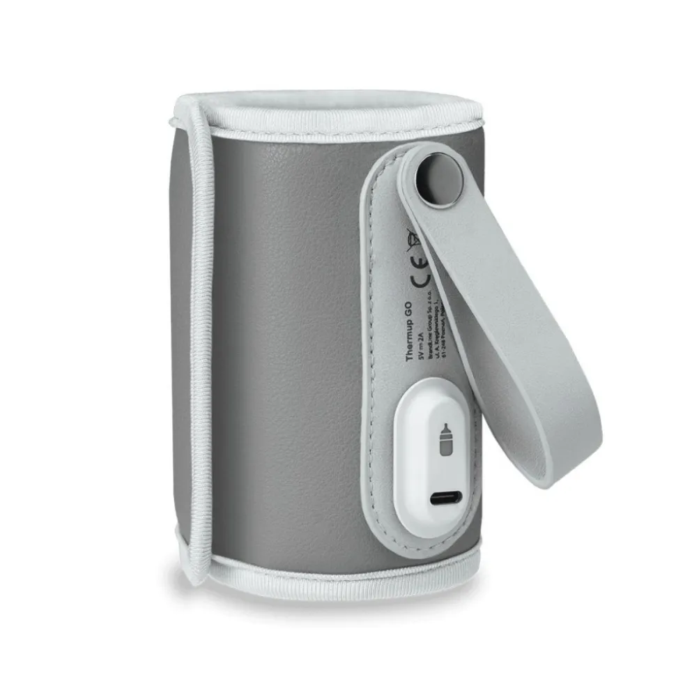Chauffe biberon nomade thermup go grey silver