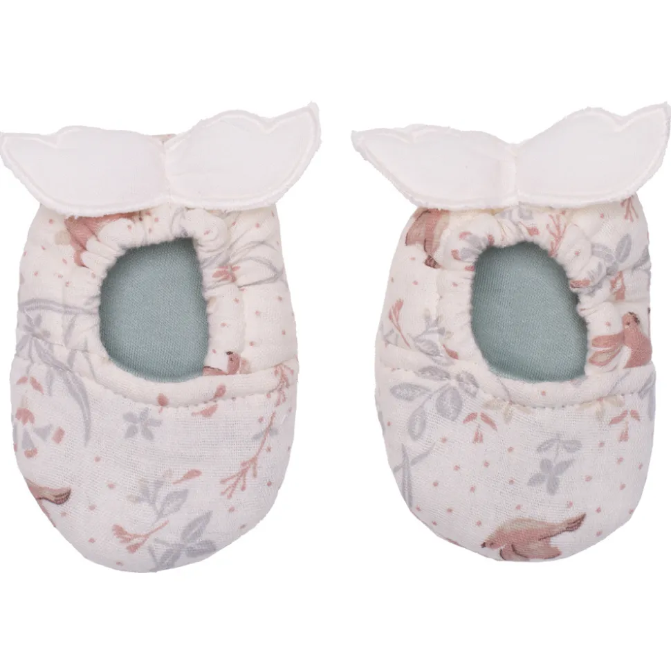 Chaussons ailes d'ange 0-6 mois imprimé jardin enchanté