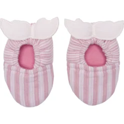 Chaussons ailes d'ange 0-6 mois rayé vieux rose