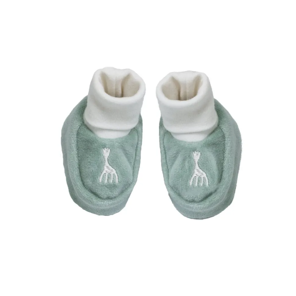Chaussons sophie la girafe 0/1 mois olive