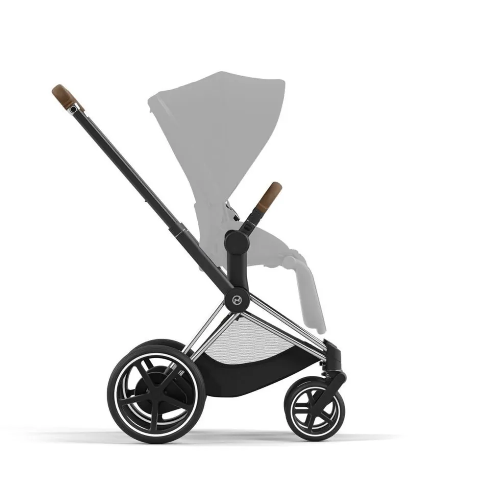 Châssis de poussette électrique e-priam 2 chrome brown