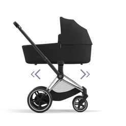 Châssis de poussette électrique e-priam 2 chrome black