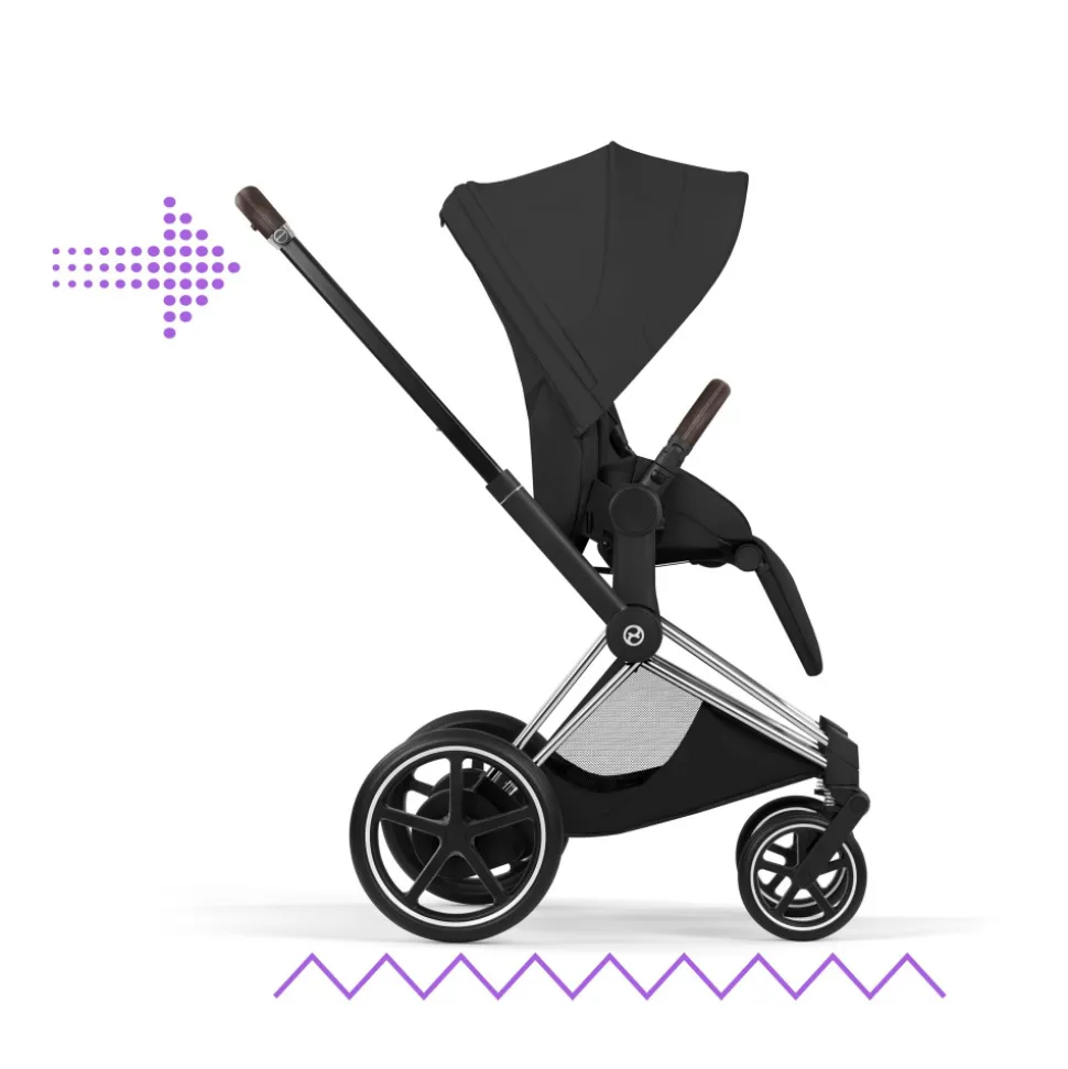 Châssis poussette électrique e-priam 3 chrome