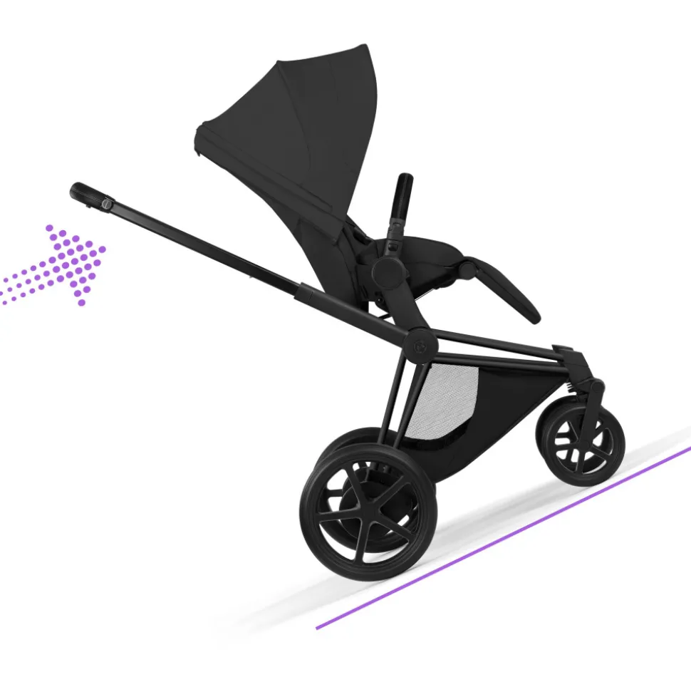 Châssis poussette électrique e-priam 3 matt black