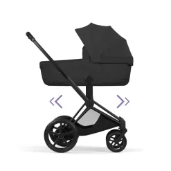 Châssis poussette électrique e-priam 3 matt black