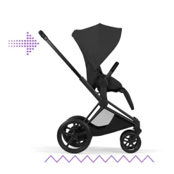 Châssis poussette électrique e-priam 3 matt black