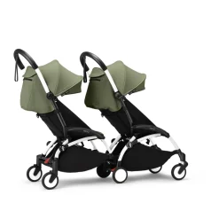 Châssis yoyo 3 connect blanc avec assise pack 6+ olive