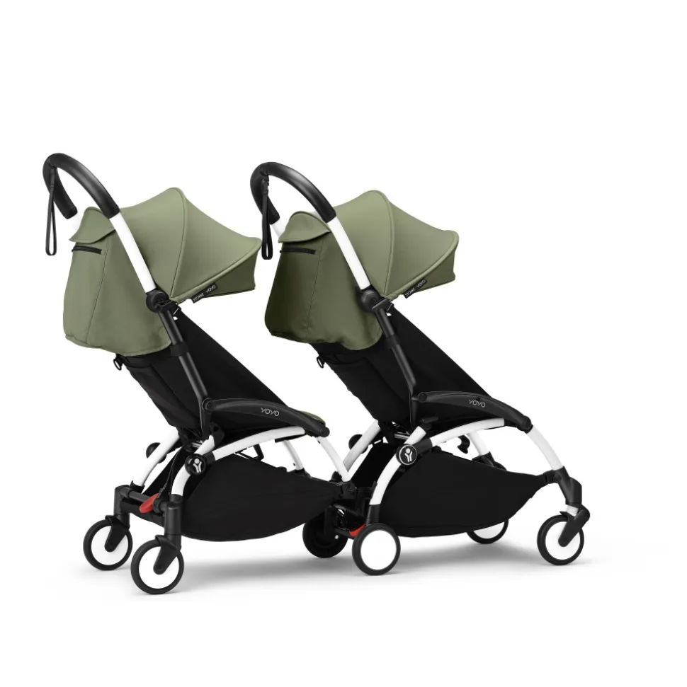 Châssis yoyo 3 connect blanc avec assise pack 6+ taupe