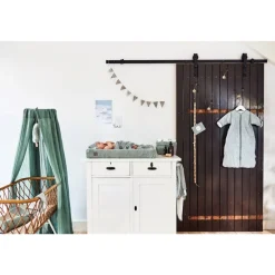 Ciel de lit vintage 155 cm ash green
