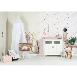 Ciel de lit vintage 245 cm blanc