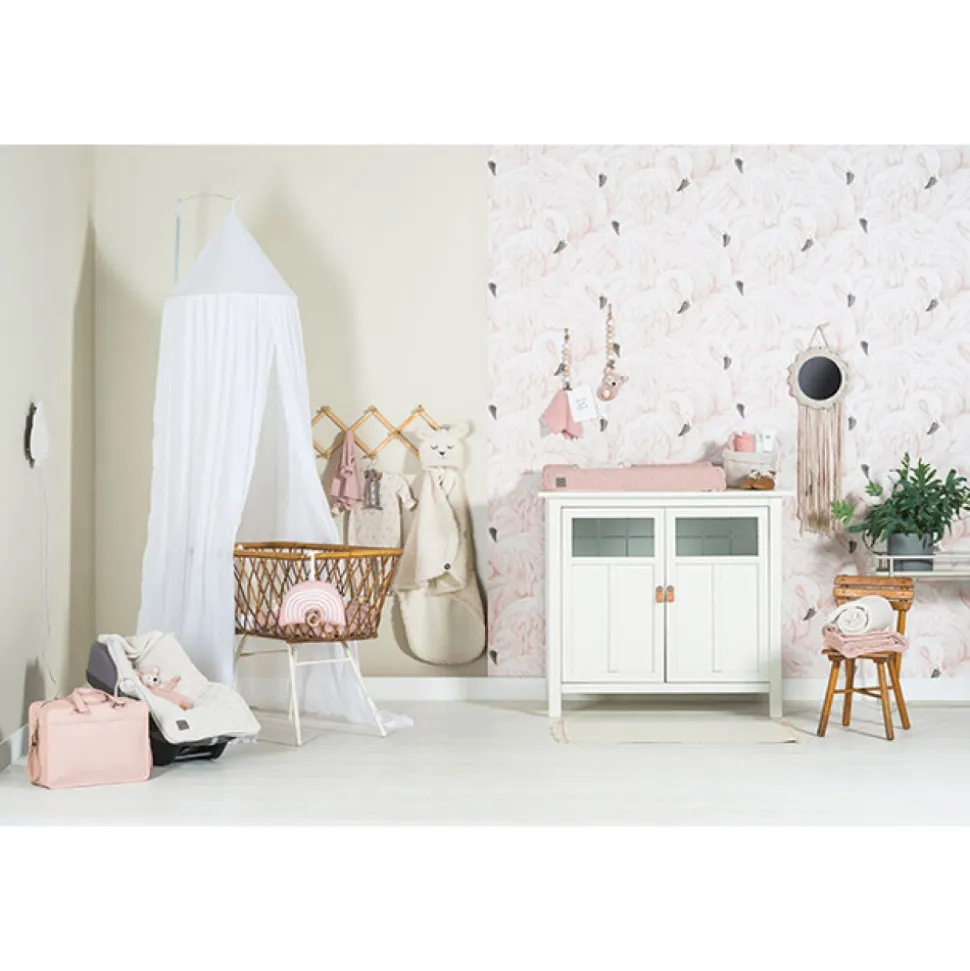 Ciel de lit vintage 245 cm blanc