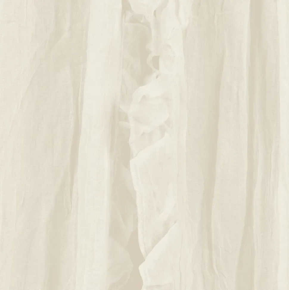 Ciel de lit vintage 245 cm ruffle ivoire