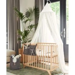 Ciel de lit vintage 245 cm ruffle ivoire