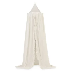 Ciel de lit vintage 245 cm ruffle ivoire