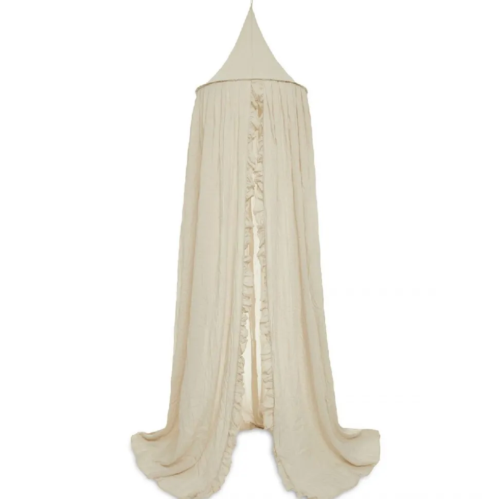Ciel de lit vintage 245 cm ruffle nougat