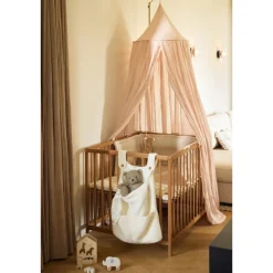 Ciel de lit vintage 245 cm wild rose