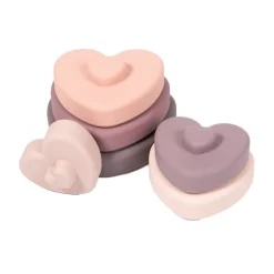 Coeurs à empiler silicone rose
