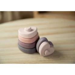 Coeurs à empiler silicone rose