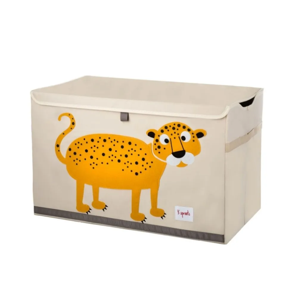 Coffre à jouets léopard