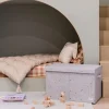 Coffre à jouets terrazzo gris clair