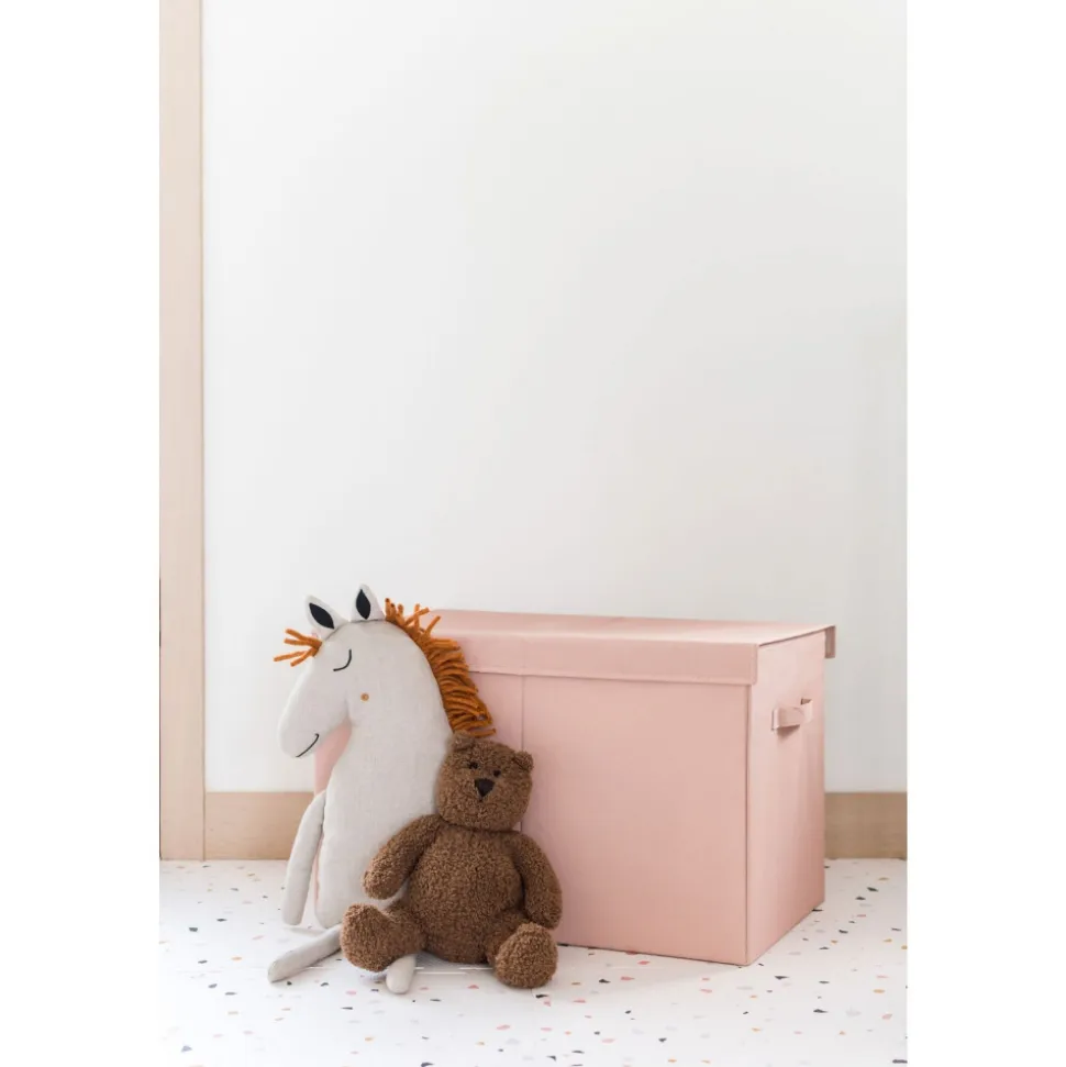 Coffre à jouets uni argile