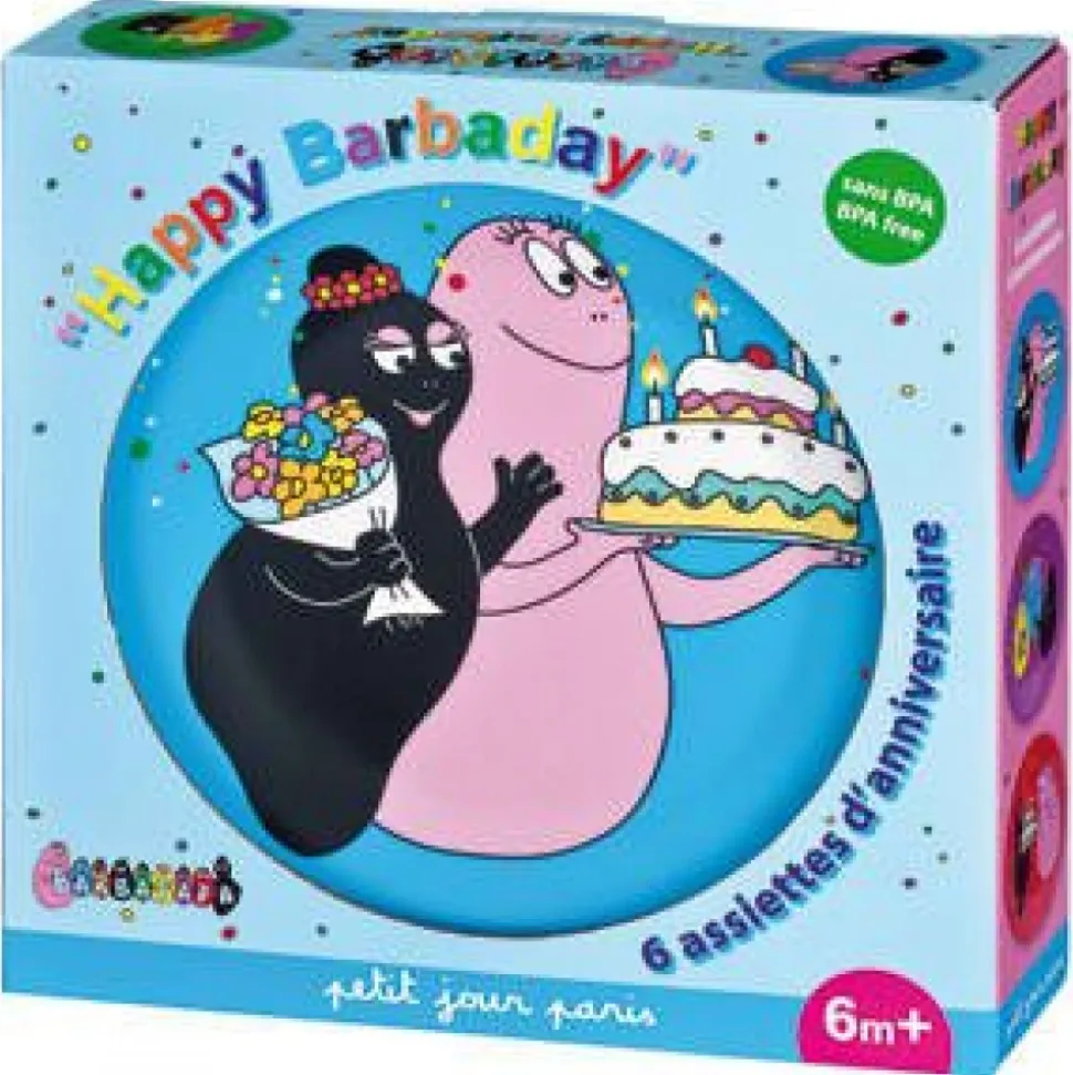 Coffret 6 assiettes barbapapa