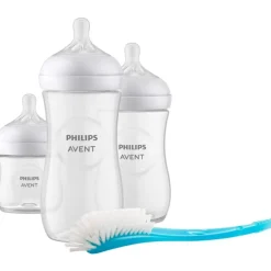Coffret 3 biberons nouveau-né natural response et un goupillon scd837/12