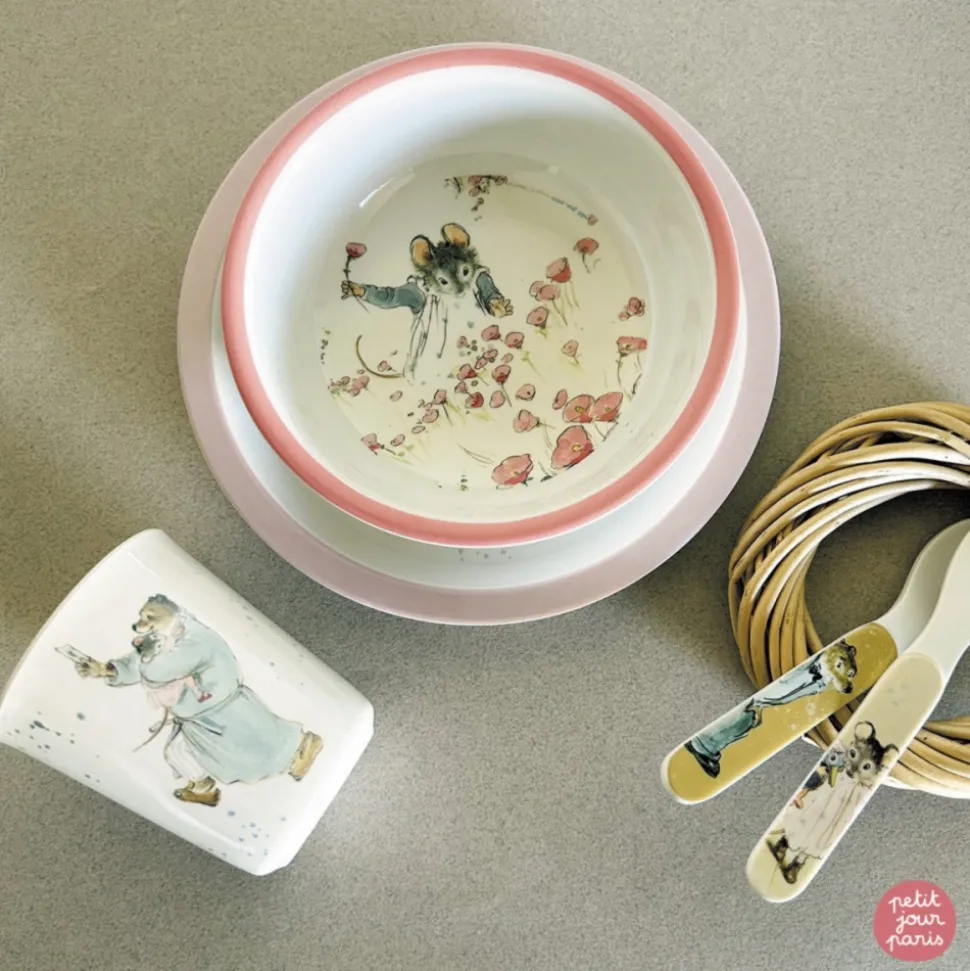 Coffret cadeau 5 pièces ernest et célestine rose