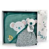 Coffret cape de bain et doudou yoca le koala