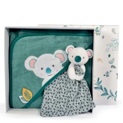 Coffret cape de bain et doudou yoca le koala
