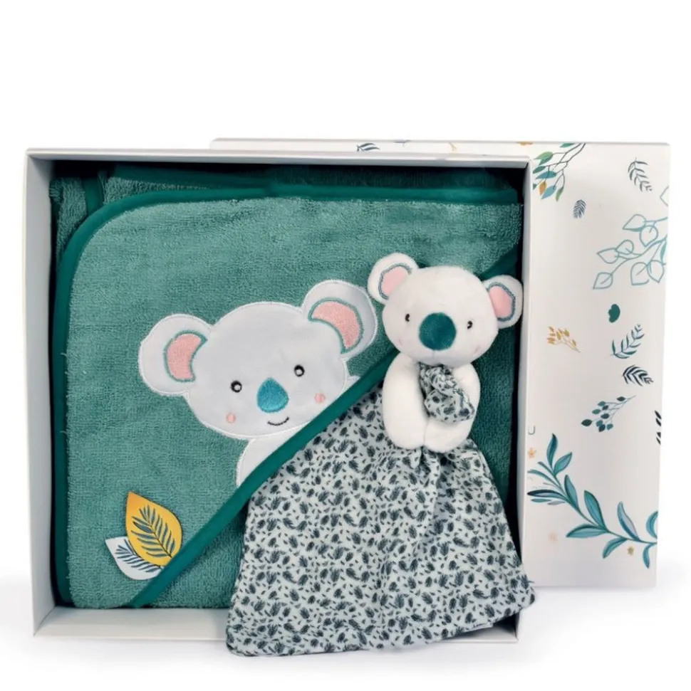 Coffret cape de bain et doudou yoca le koala