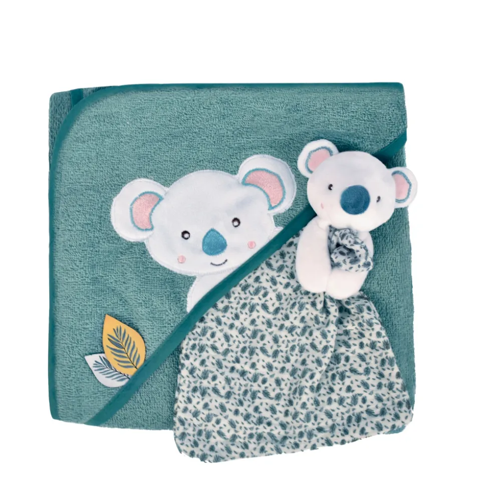 Coffret cape de bain et doudou yoca le koala