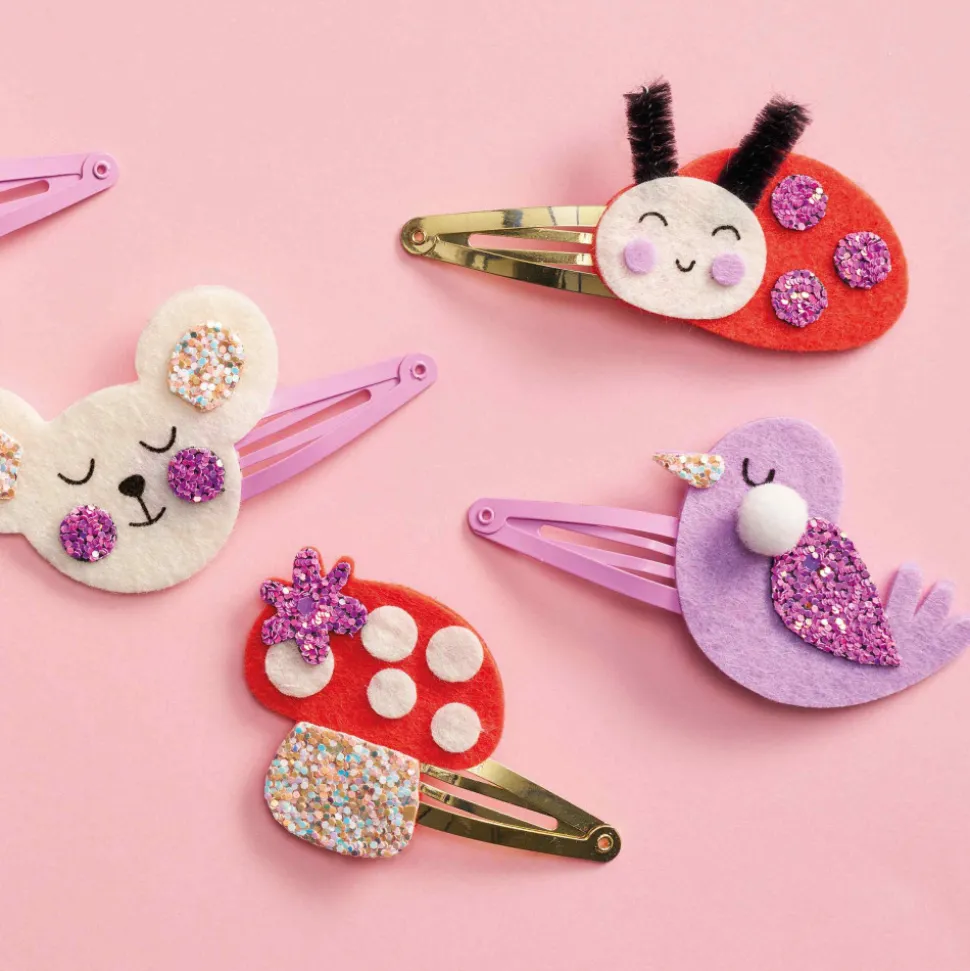 Coffret créatif 6 barrettes à créer flower garden