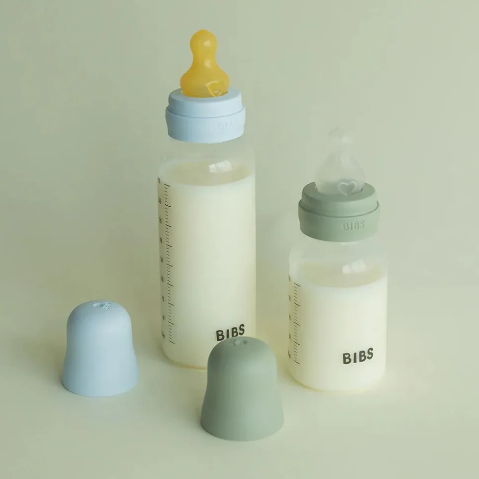 Coffret de 2 biberons + tétines silicone ivoire