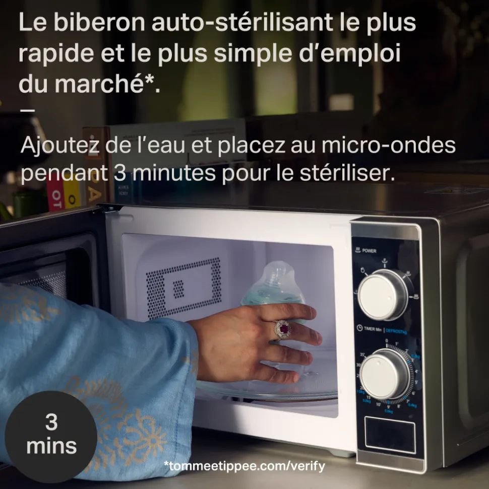 Coffret de naissance natural start biberons verre anti-colique bébé 150 et 260 ml
