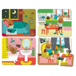 Coffret de 4 puzzles en bois - la maison