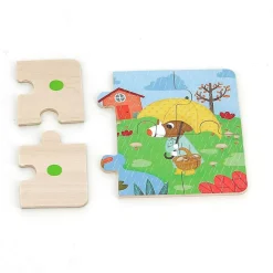 Coffret de 4 puzzles en bois - les 4 saisons