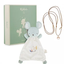 Coffret naissance doudou et collier bola souris