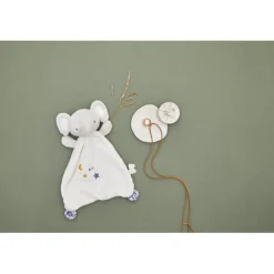 Coffret naissance doudou et collier bola elephant