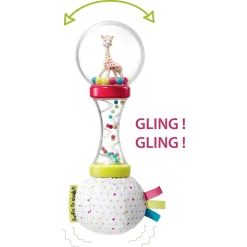 Coffret naissance prêt à offrir sophie la girafe + hochet soft maracas