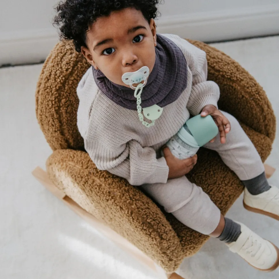 Coffret nouveau-né bébé birdies avec biberons et sucette sx pro vert